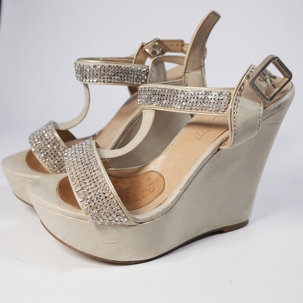 Aldo Y2k Wedges With Rhinestones.  Size 6